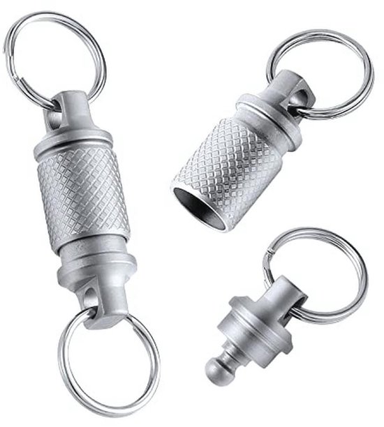 Titanium Sleutelhanger Draaibaar met Magnetische Sluiting