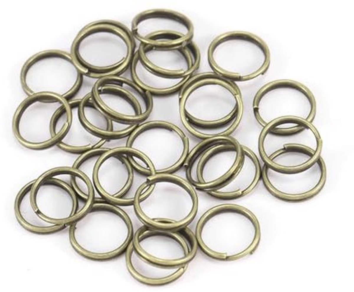 200 stuks 12 mm ronde sleutelringen voor doe-het-zelf projecten - metalen verbindingen voor sleutels en sieraden