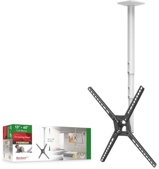 Barkan TV-Plafondbeugel – 97 Cm – 13-65 Inch – Kantelbaar & Volledig Beweegbaar – Tot 40 Kg – Voor LED/OLED/LCD