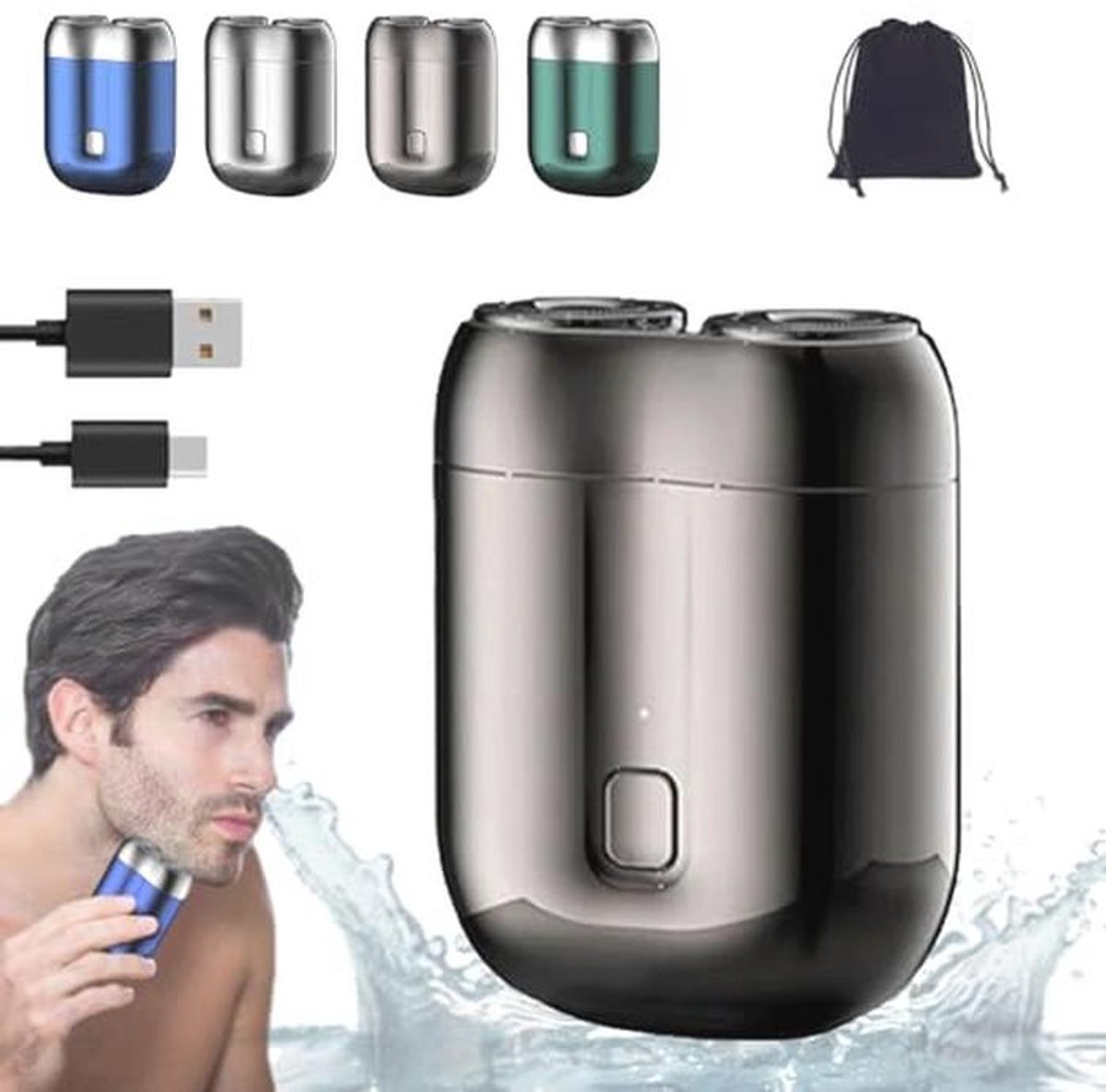 Upgrade Pocket Shaver - Compact en Waterdicht Mini Scheerapparaat voor Mannen