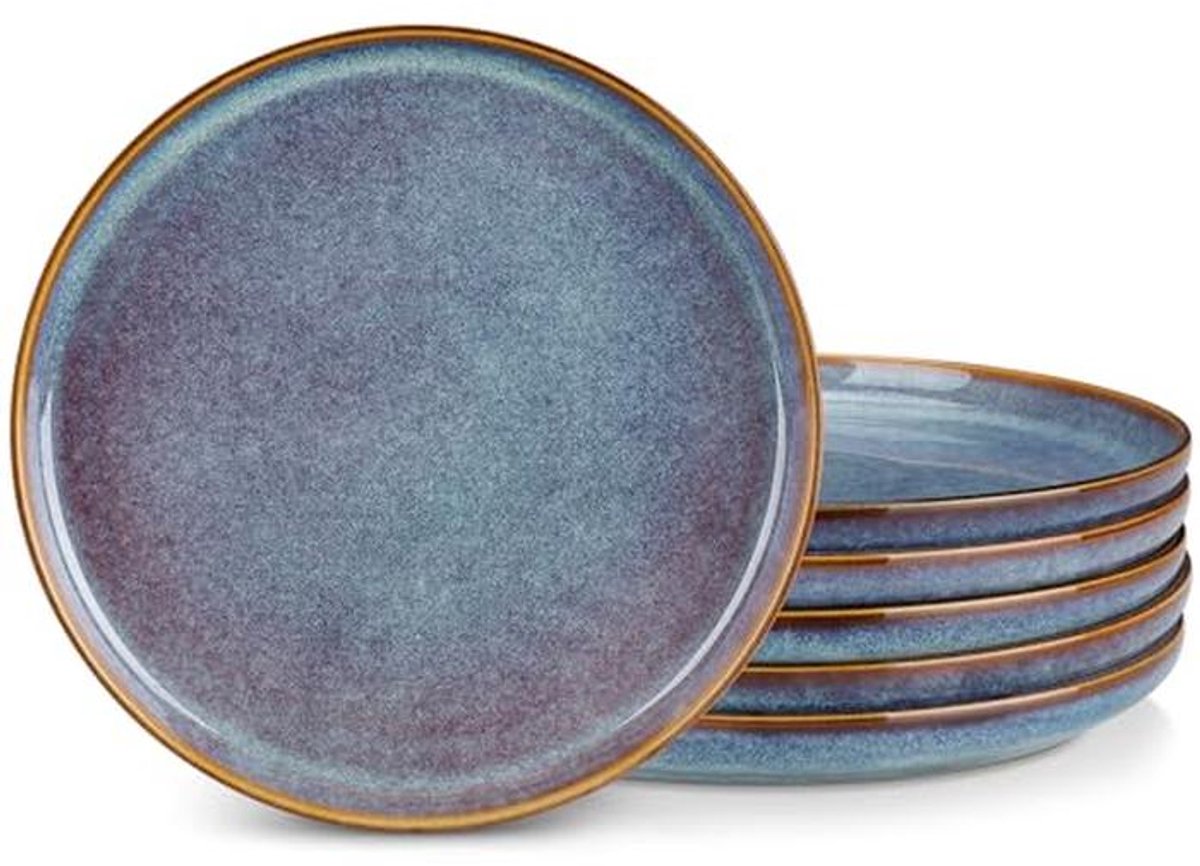 6-delige blauwe dinersets voor 6 personen