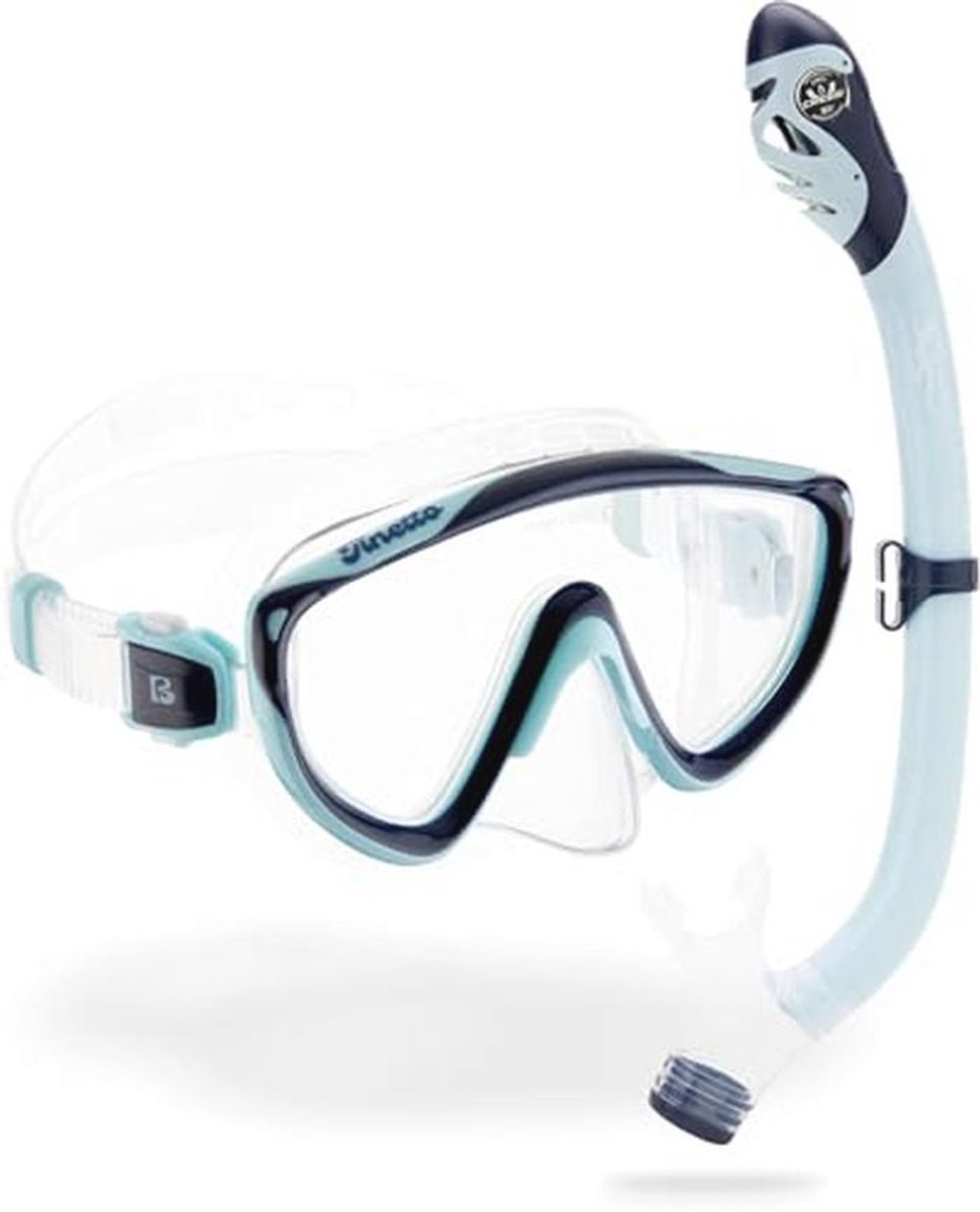 Lichtgewicht Snorkelset voor Jonge Snorkelaars met Aanzichtmasker en Dry Snorkel