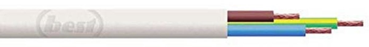 Ronde 3-aderige kabel 0,5 mm 2183Y - 5 meter wit
