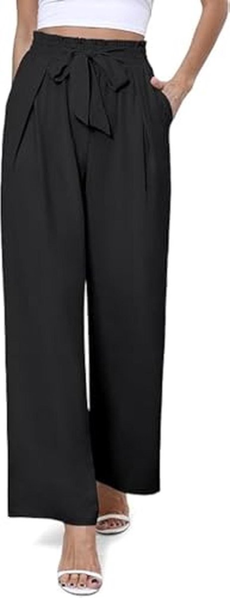 Damesbroek Casual Elegante Hoge Taille Met Brede Pijpen