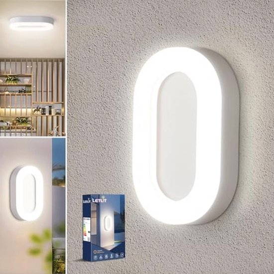 ledmo 60W Applique Murale Exterieur/Intérieur 5000Lm Noir Applique