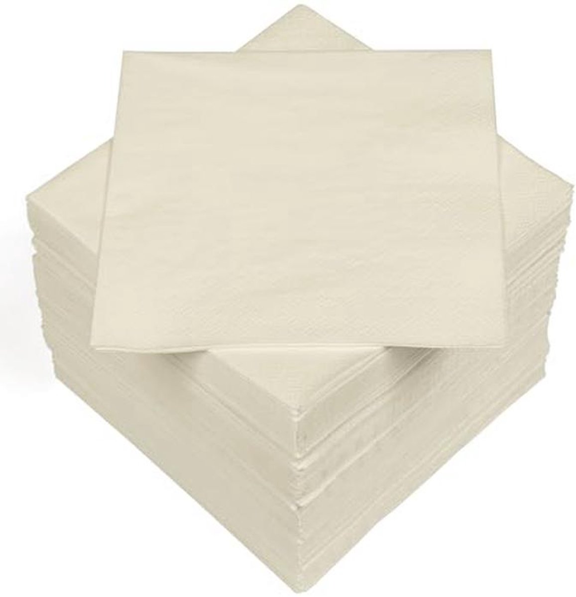 Effen 3-laagse servetten 33 x 33 cm - 100 stuks - Absorberend en ideaal voor evenementen