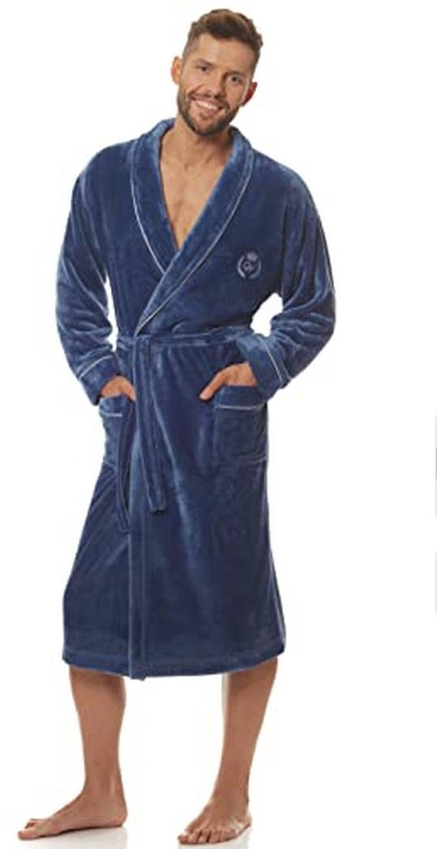 Luxe Fleece Badjas voor Heren - Volledige Lengte, Warm en Comfortabel