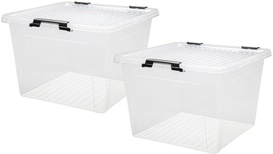 Hega Hogar Opbergbak - met deksel - 9 liter - 37 x 24 x 16 cm | Fun en Feest