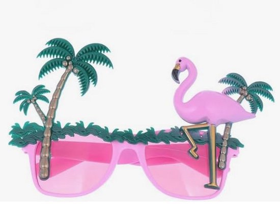 Roze Flamingo Party Bril - 2 Stuks Tropische Zonnebril voor Feesten en Verkleedpartijen van Merkloos — afbeelding 5