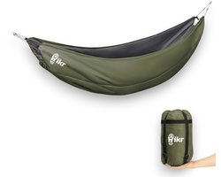 Hikr Hangmat Quilt – Onderdeken voor warmte-isolatie – Bushcraft en Survival – Lichtgewicht en compact – 3-seizoenen – Groen