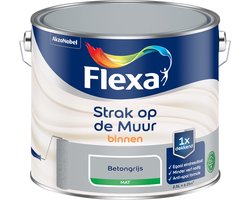 Flexa - Strak op de Muur Binnen Muurverf Mat - Betongrijs - 2.5 L