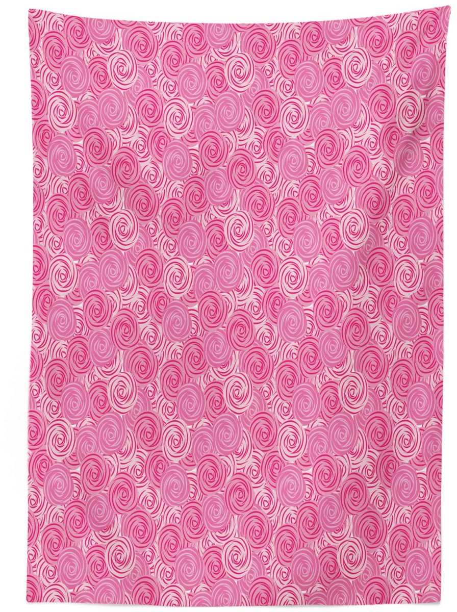 ABAKUHAUS Tafelkleed – Rozenbloemen – 140x200 cm – Satijnmix