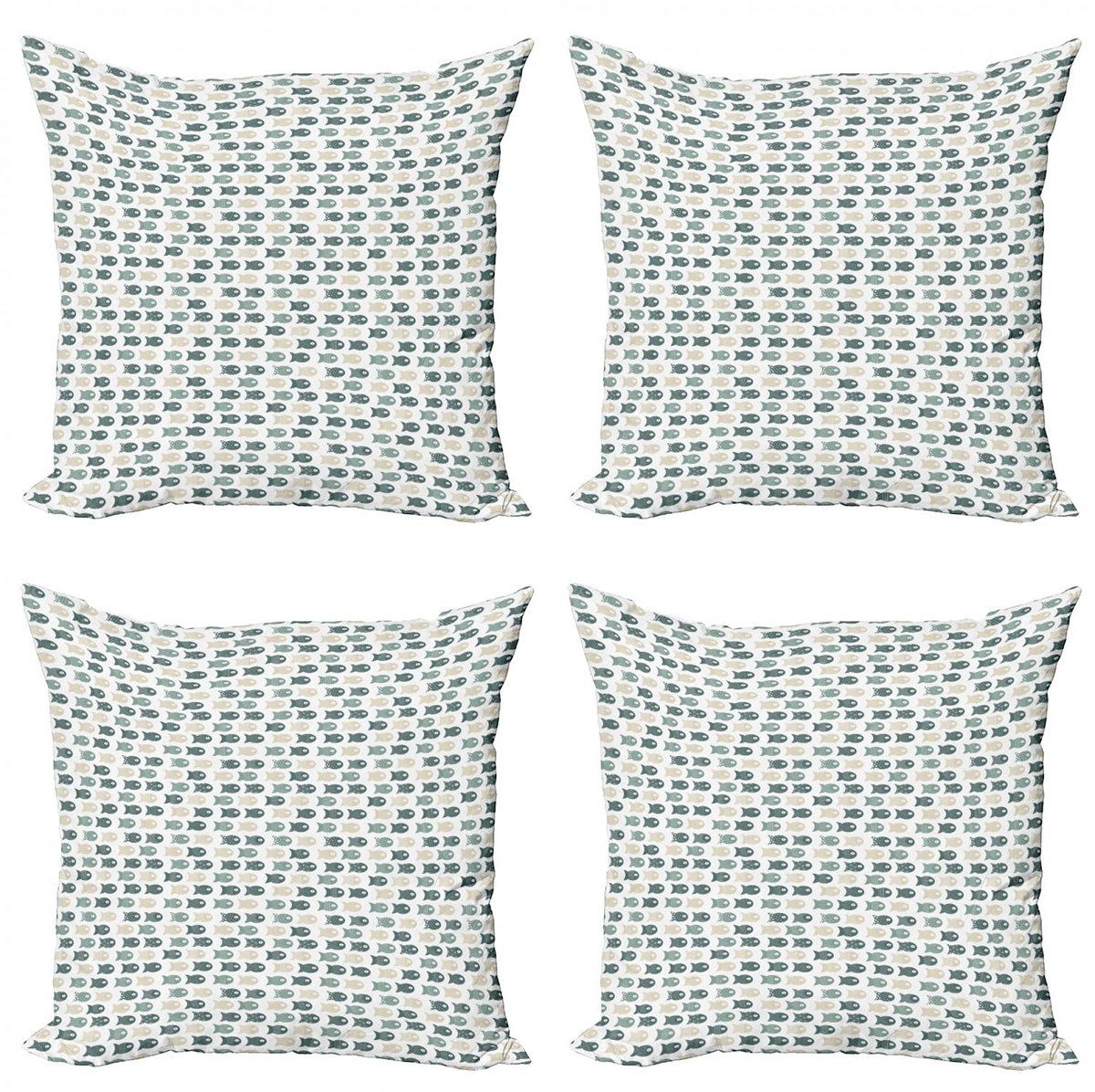ABAKUHAUS Vis Kussenhoes – 4x50x50 cm – Veelkleurig, Dubbelzijdig Mehrfarbig