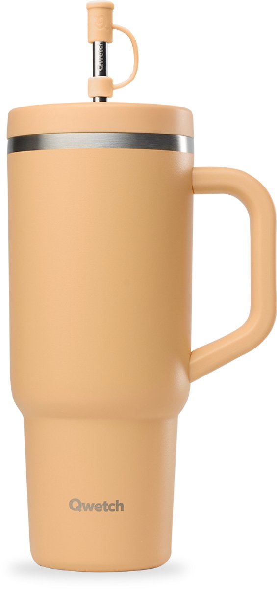 Qwetch - Isothermische Travel Cup - Pastel Abrikoos- 900ml