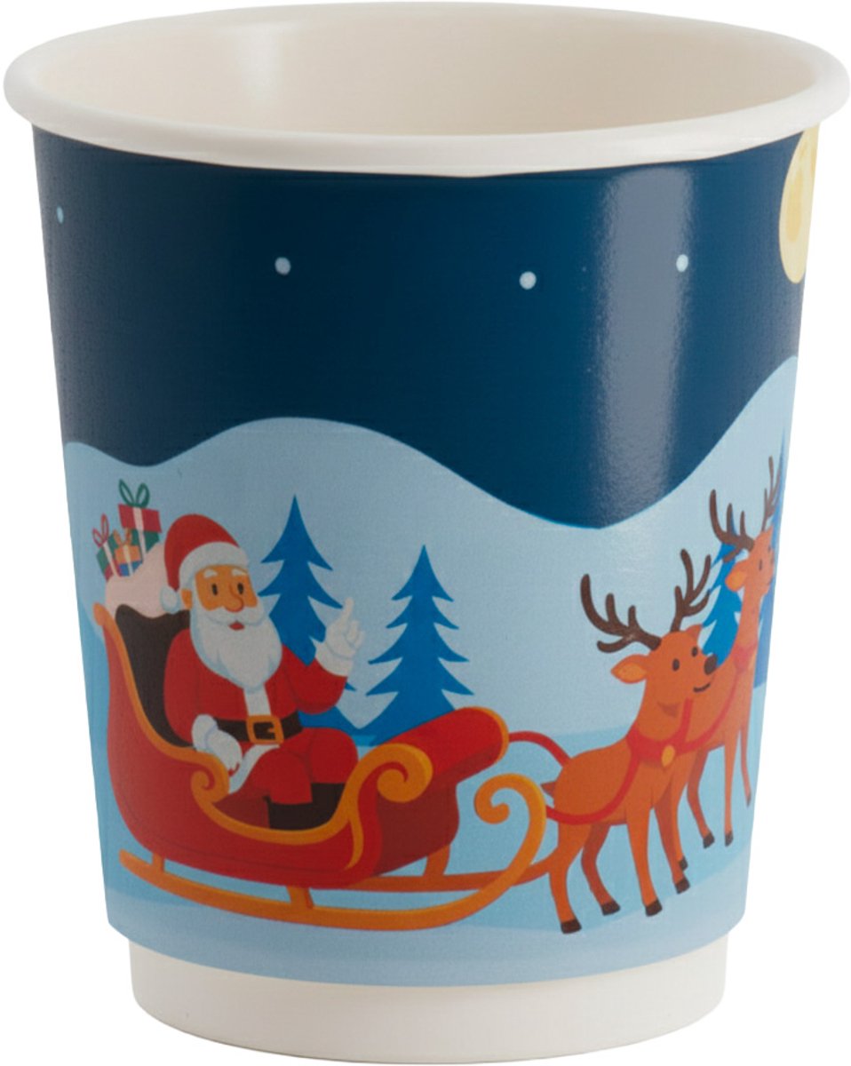Koffiebeker Dubbelwandig Santa Rendeer 200cc/8oz - 500 st/ds.