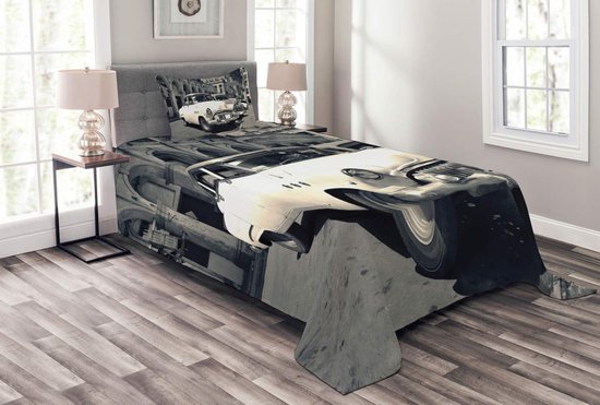 Ensemble de couvre-lit paysager ABAKUHAUS – 170x220 cm – beige/gris