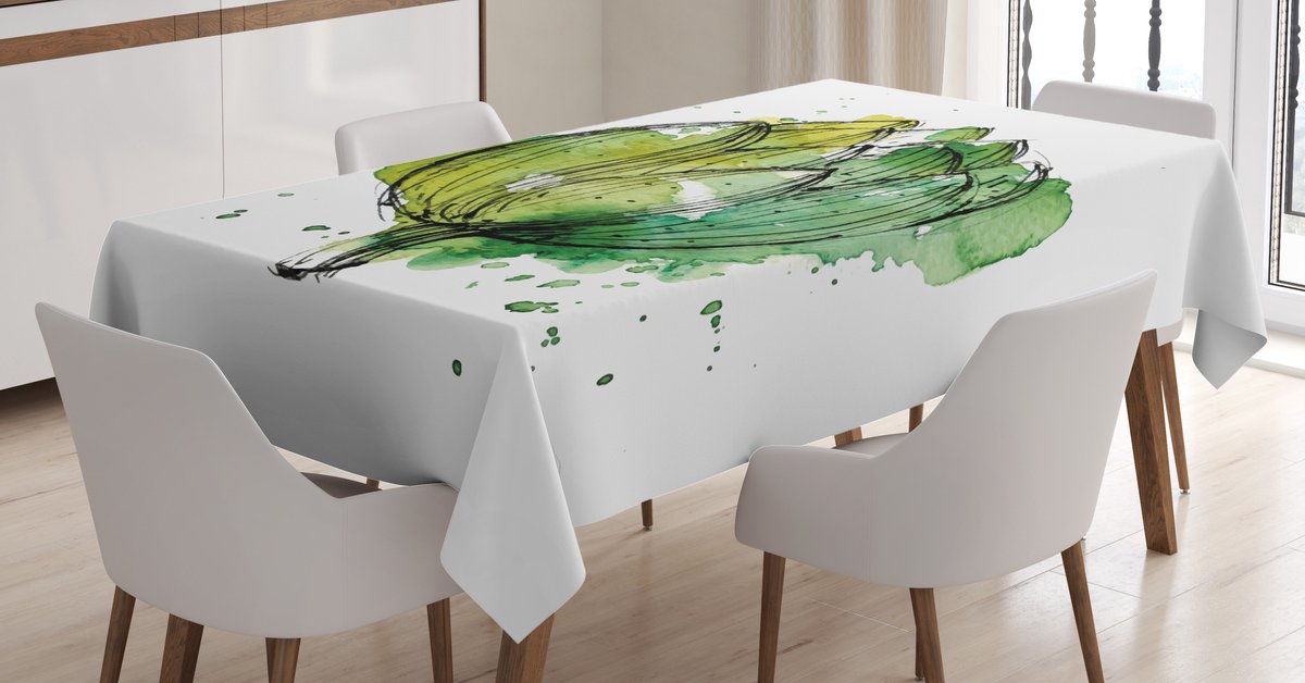 Abakuhaus Artisjok-tafelkleed – Abstract Cardunculus – 140x240 cm – Jagergroen