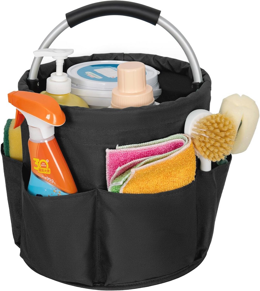 Opvouwbare Reinigingscaddy met Handvat - Multi-pocket Organizer voor Schoonmakers