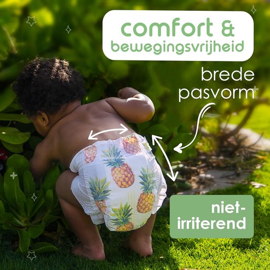 Ecologische Organische Bamboe Luiers, Maat 3 (5.5-8kg), Hypoallergeen, Ultra Zacht, Milieuvriendelijk, 112 Stuks, Natheidsindicator van Merkloos — afbeelding 2