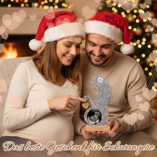 MAIXINNEW Set van 3 houten geschenken voor zwangere vrouwen, grappig, houten frame voor zwangere vrouwen voor het eerste scannen van de baby, zwangerschapscadeau voor aanstaande moeder voor