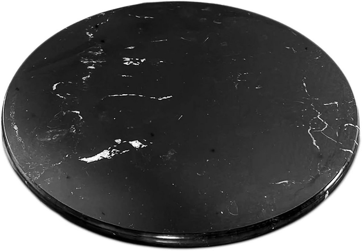 Ronde Serveerplateau van Zwart Marmer - Ø 35 cm