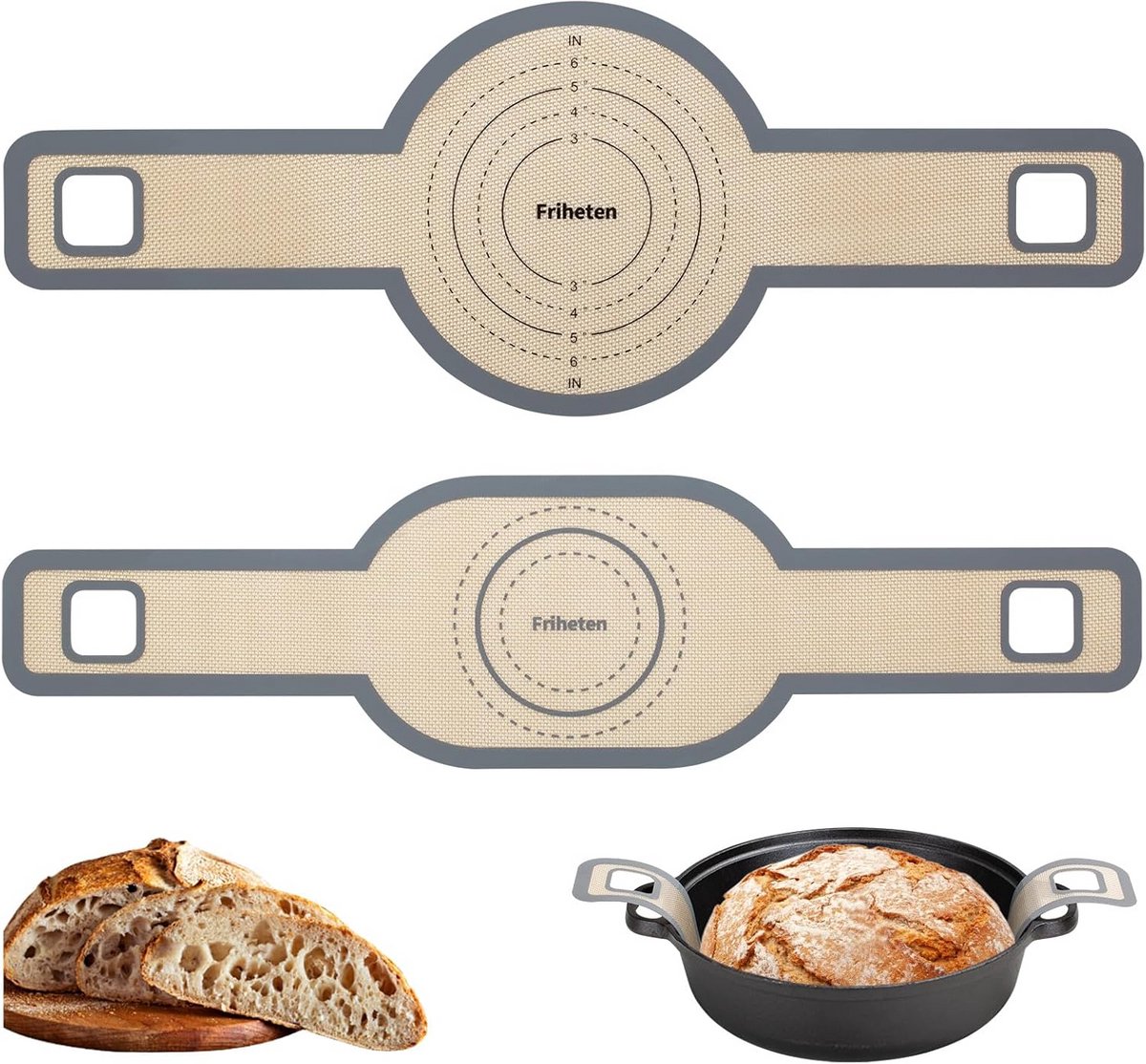 Ronde en Ovale Siliconen Bakmat Set voor Oven
