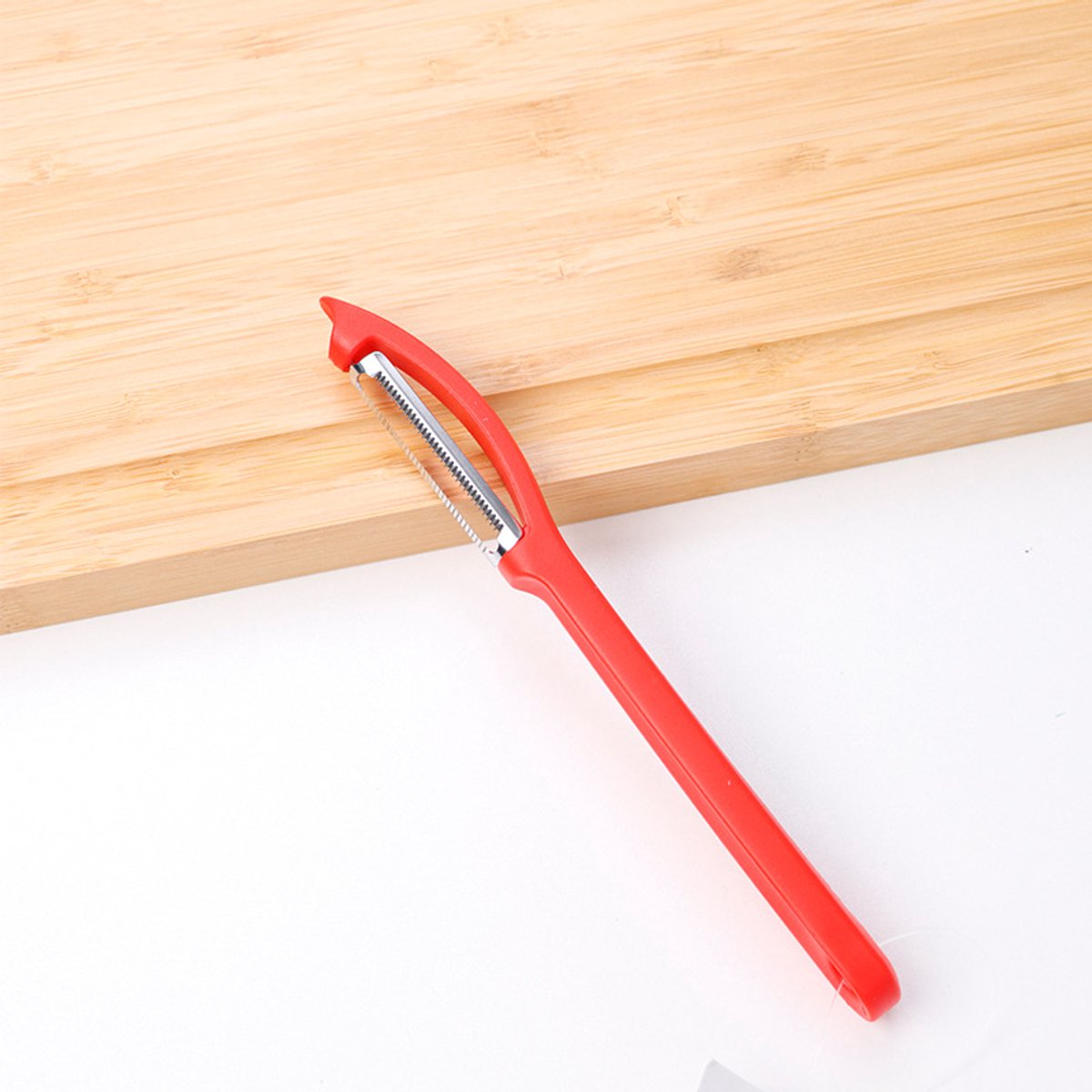 Dunschiller van 17,5 cm, gemaakt van kunststof, vaatwasmachinebestendig - rood.