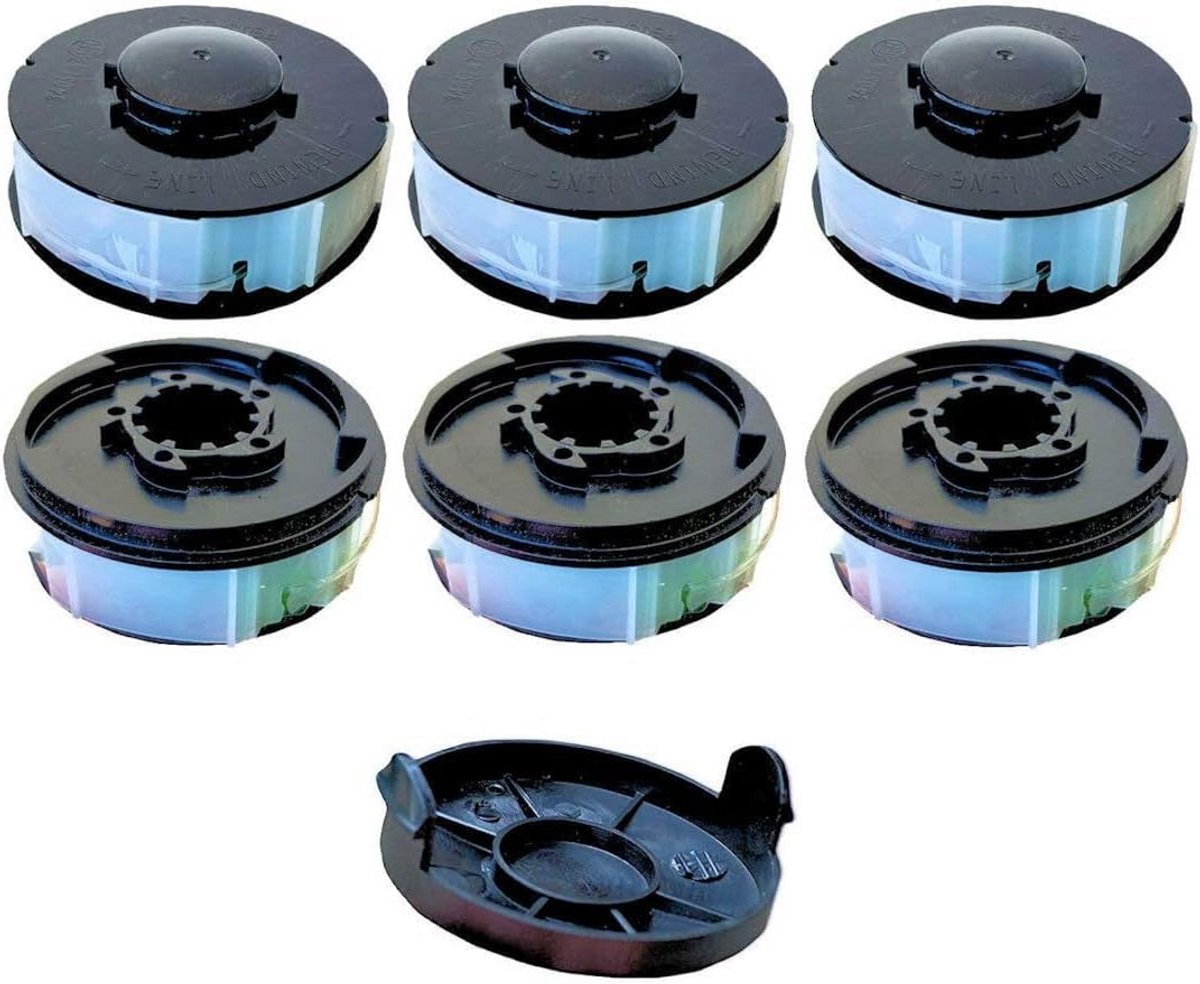6x Universele Strimmer Spoelen Set inclusief Dop - Geschikt voor Elektrische Grastrimmer
