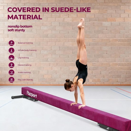 Poutre D’Équilibre Gymnastique 100 Cm – Entraînement Coordination Enfants & Adultes Bois Massif