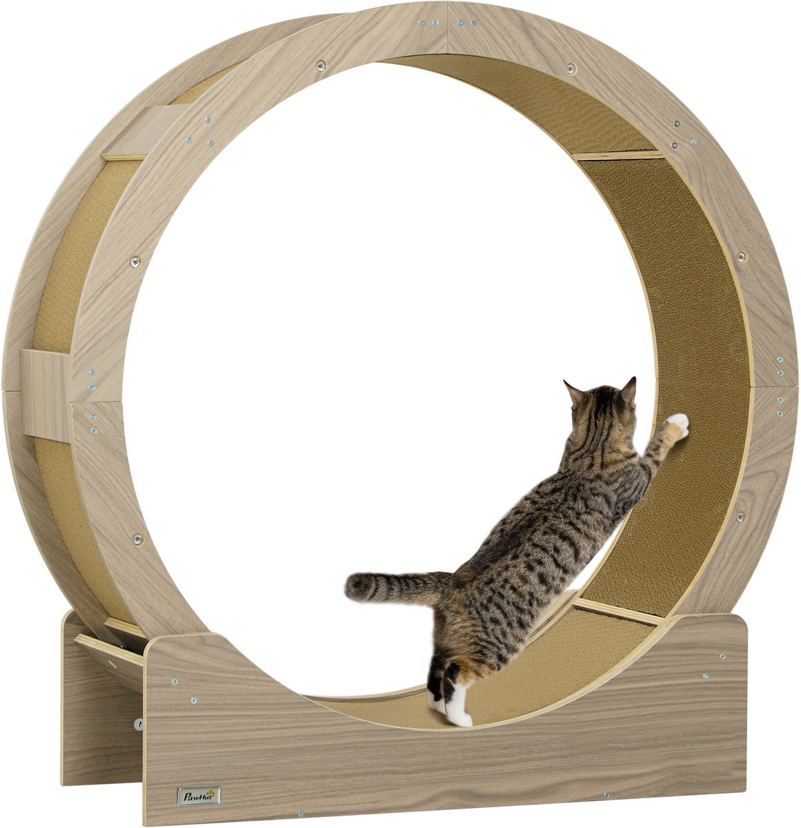 PawHut Kattenwiel Meerlaagse Plaat 91x33,5x94cm Bruin