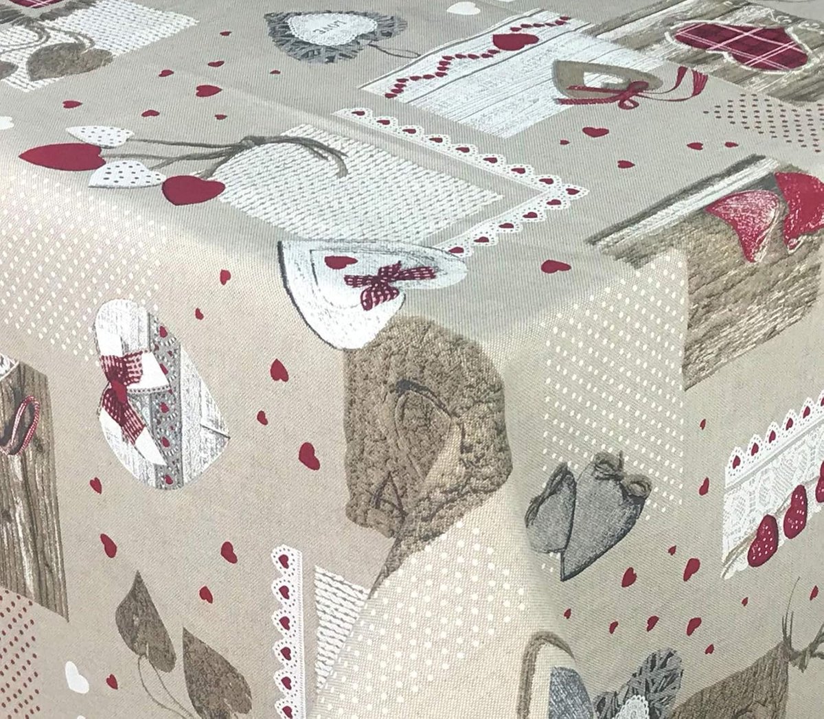 Groot Tafelkleed Tiroler Hart 140x180 cm voor 6 Personen