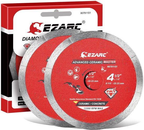 Diamant Doorslijpschijven 115 mm voor Tegels, Keramiek en Porselein (2