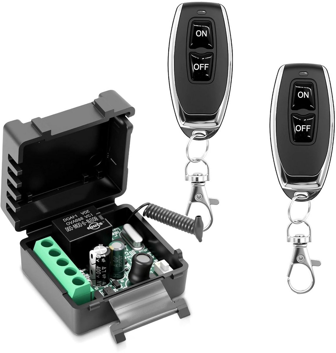 Draadloze Afstandsbediening Schakelaar 220V/230V - 1 Kanaal met Ontvanger en Zender voor Garagedeur, Verlichting