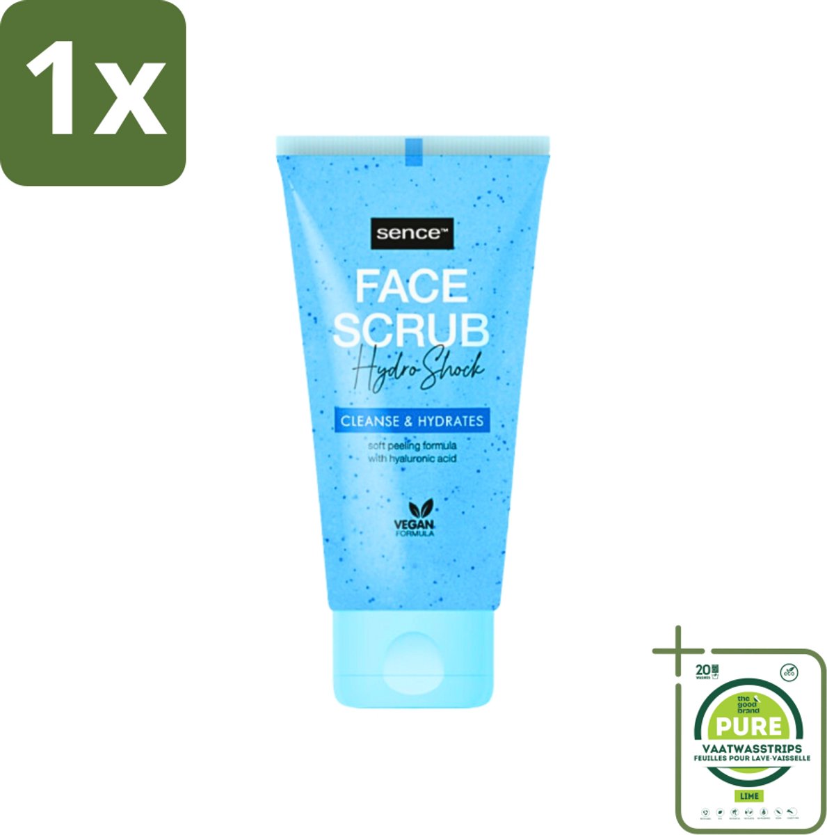 1 x Sence - Alle Huidtypes - Gezichtsscrub - Exfoliërend - 150 ml - Gezichtscrub - Exfoliëren - Huidverzorging - Stralende Huid - Gezonde Huid