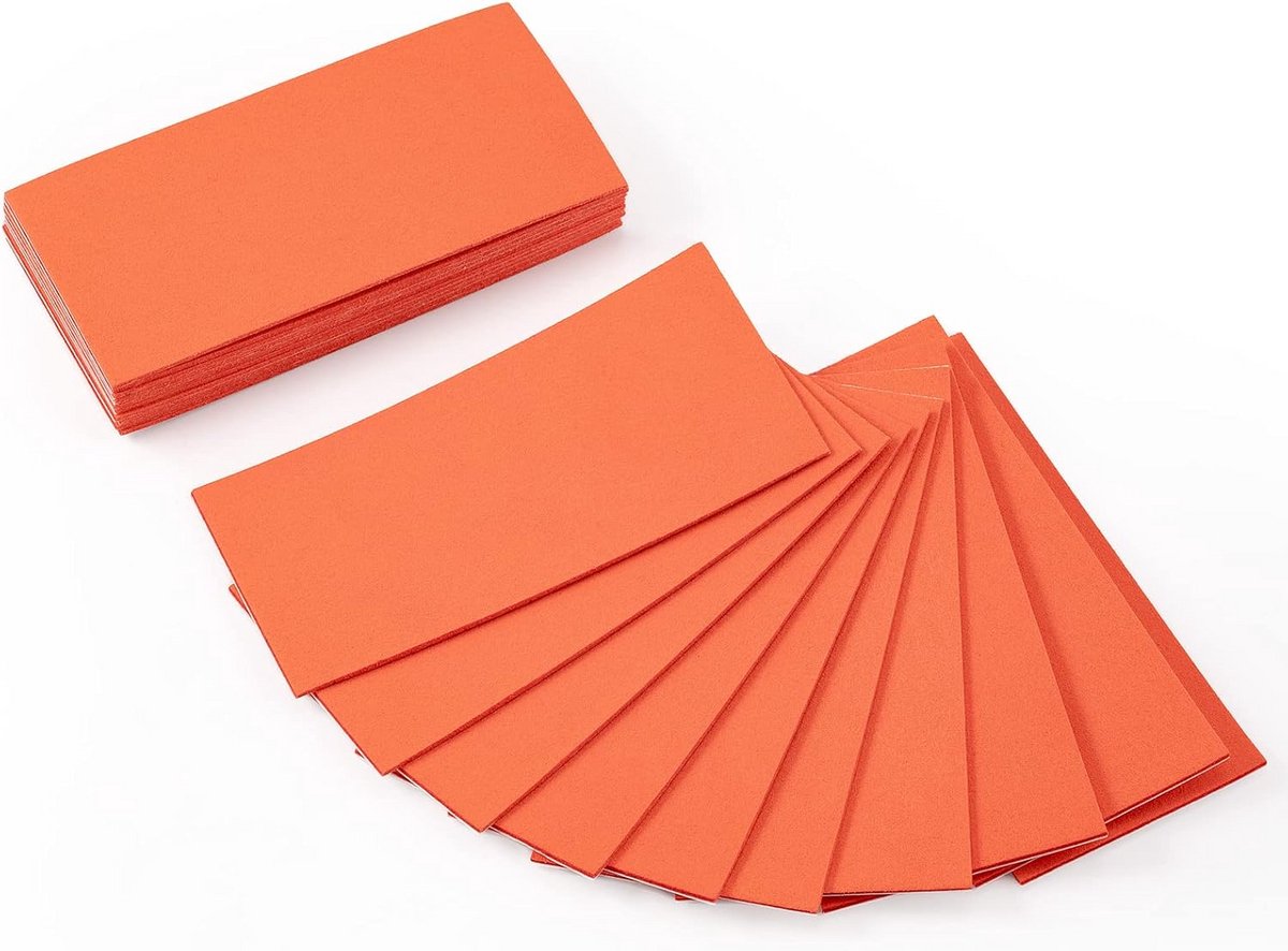 20x Zelfklevend Vilt Set voor Rakel - Rakelaccessoires Oranje Krasbestendige Rand voor 10cm Ragels