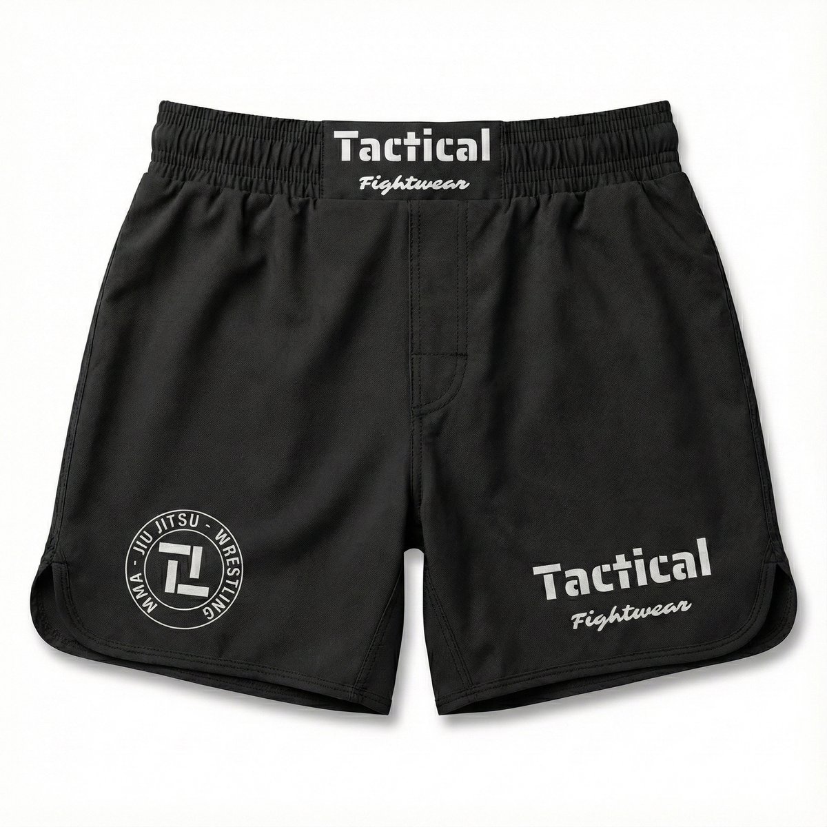Tactical Fightwear MMA Broekje - Fightshort voor Grappling, BJJ & Kickboksen - Uniseks – Zwart - Maat XL