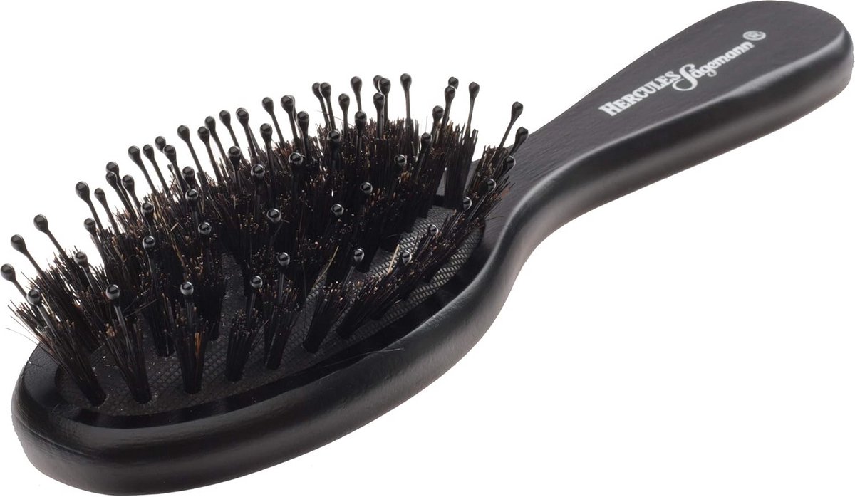 Compacte Ovale Verzorgingsborstel met 7 Rijen voor Fijn Haar - Ergonomisch Model