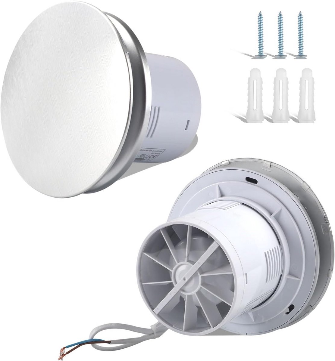 Stil Afzuigventilator 100mm - Krachtige Ventilator voor Badkamer, Keuken en Garage