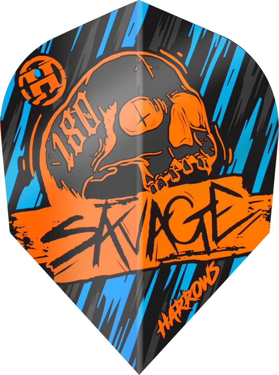 Harrows Savage Orange Blue NO6 - Dart Flights