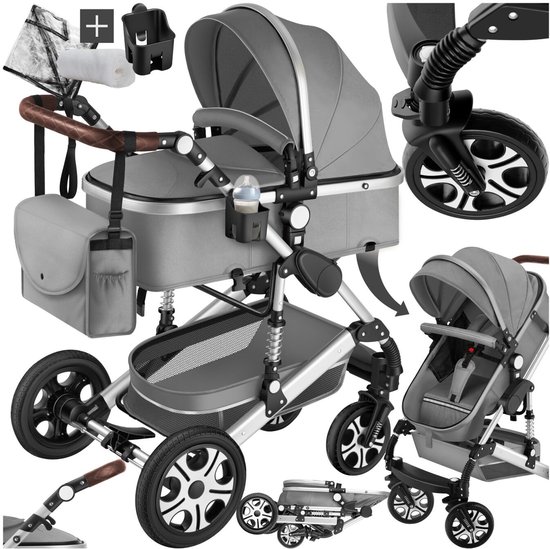 tectake Multifunctionele Kinderwagen met Voetenzak en - tectake® - €182,00