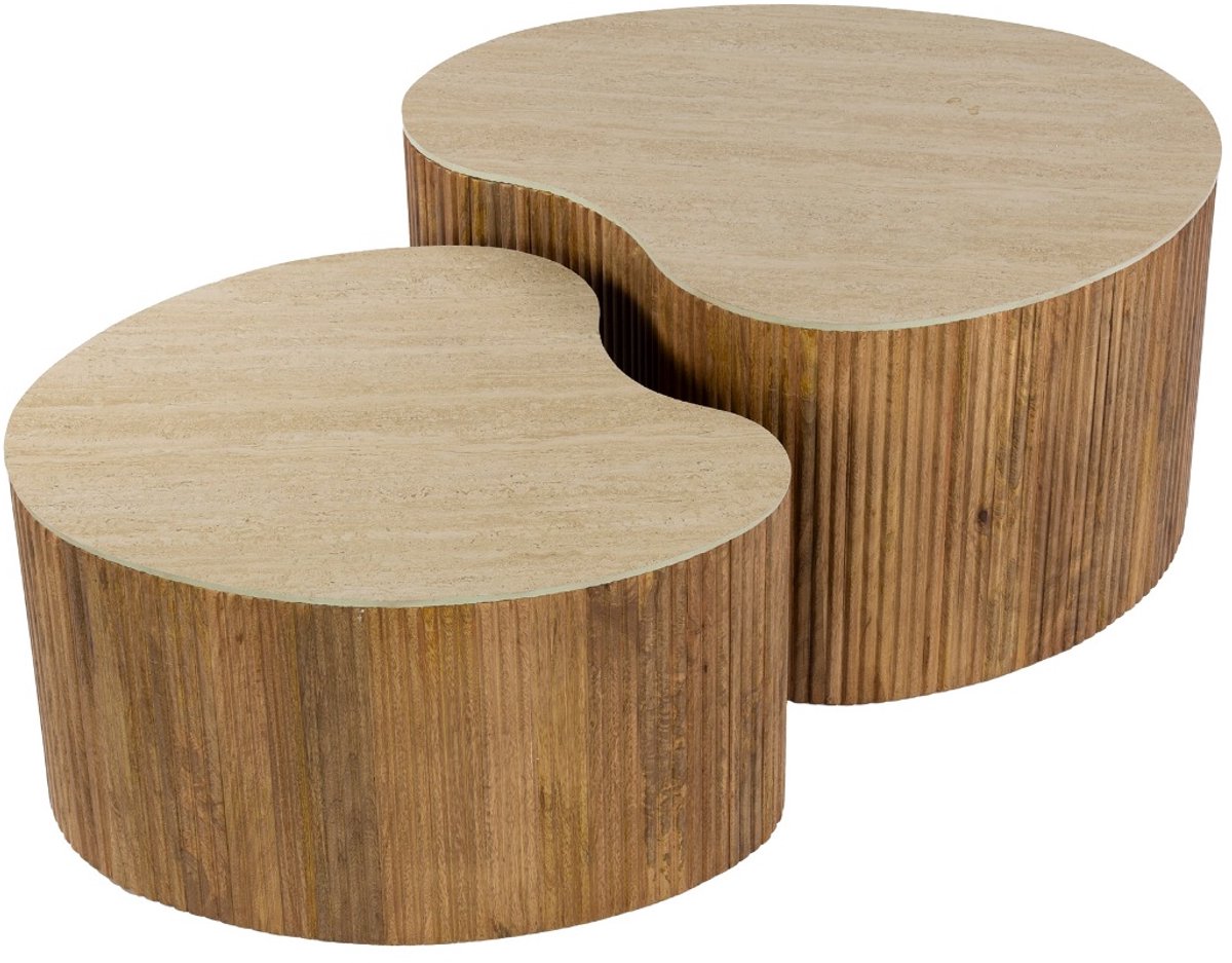 AnLi Style Salontafel Nuovo niervormig set/2 Naturel