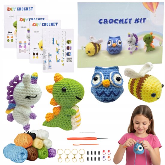 Nu ook in het Nederlands: Mini Amigurumi voor beginners! (Mini Amigurumi Made Easy is now also available in Dutch! )  25 knuffel haakpatronen voor beginners. Veel van de patronen hebben ook