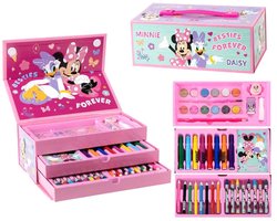 Minnie Mouse Knutseldoos Meisjes – 44-delig Tekenpakket – Kleuren & Verven met Besties Forever