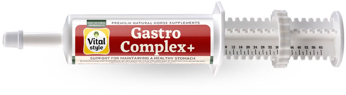 Vitalstyle GastroComplex+ - Paarden Supplement - Ondersteund direct een gezond Maagslijmvlies - met Bufferende Mineralen - 60 ml