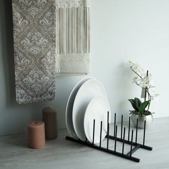 Home Styling Collection - Metaal Organizer - 8 Plates of Deksel - Loftstijl - Zwart — afbeelding 2