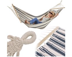 Zolta - Hangmat met Spreidstok - 220x160cm - Tweepersoons - Polyester en Katoen