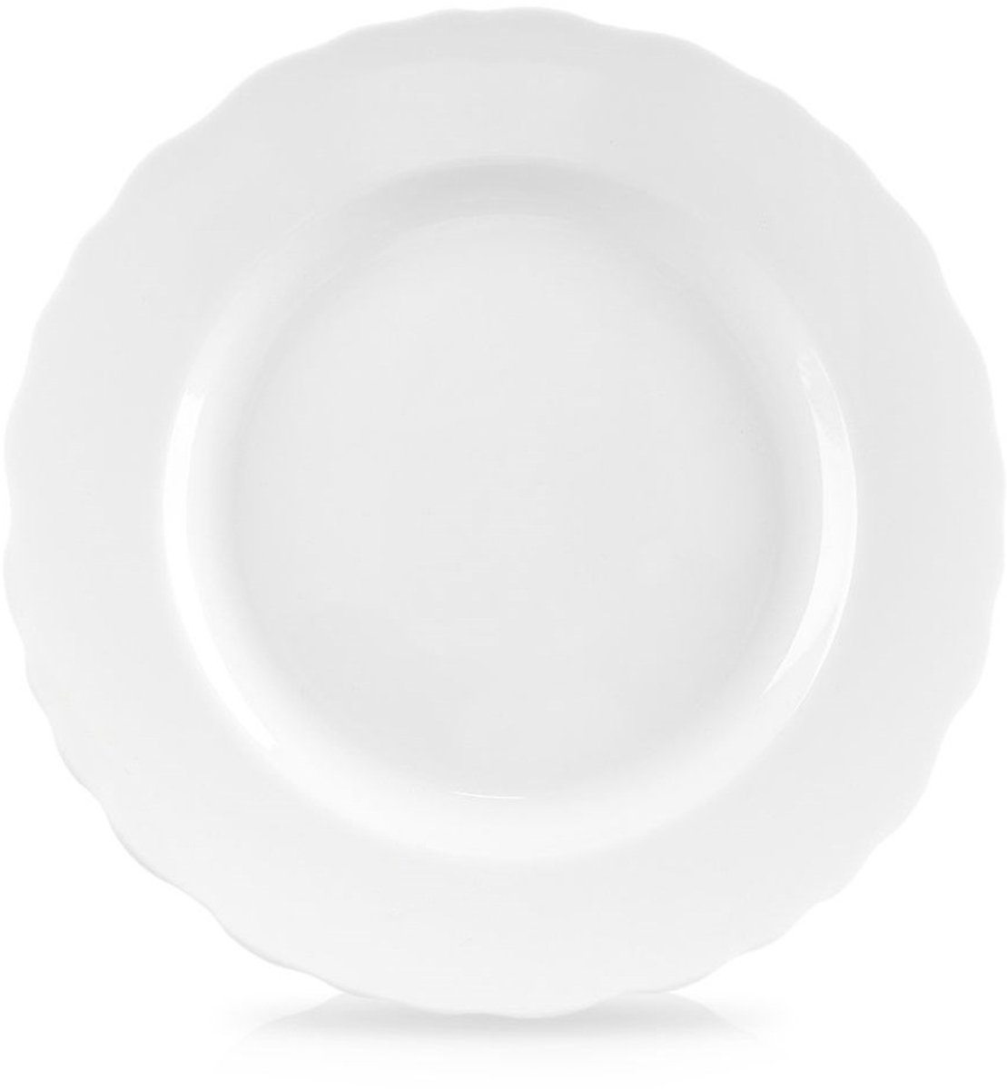 Orion MONA Serie - Porseleinen Dessertbord - 19,5 cm - Golf Rand - Wit
