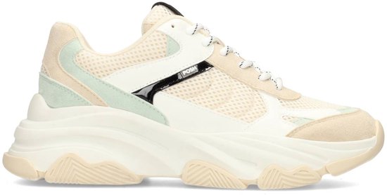 POSH by Poelman GIGI Dames Sneakers - Wit avec combinaison verte