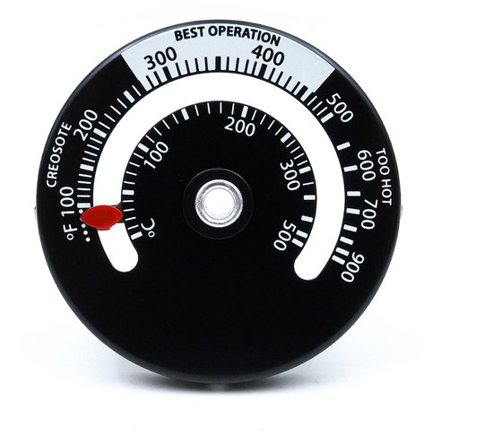 Magnetische houtkachelthermometer/oventemperatuurthermometer, geschikt voor de schoorsteenpijp van hout- of gaskachels om schade door oververhitting te voorkomen (1 stuk) — afbeelding 5
