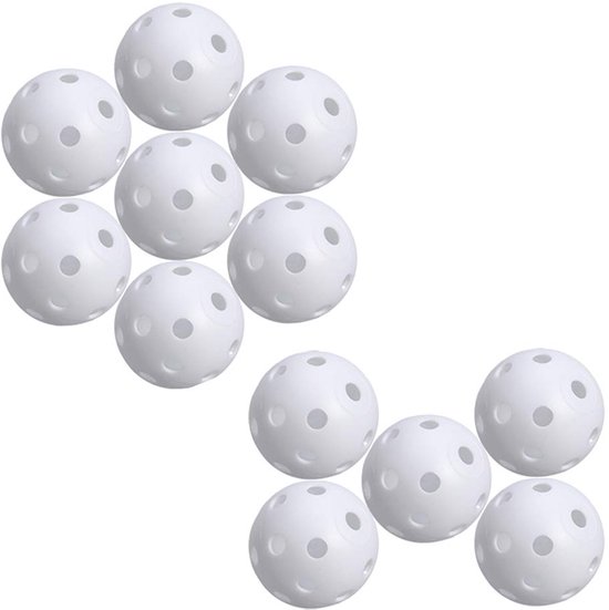 IMPERATORIS® Golf Oefenballen - Airflow Ballen - Geperforeerde Plastic Ballen - Voor Training in Tuin en Binnen - Lichtgewicht - Set van 24 - wit van IMPERATORIS — afbeelding 5